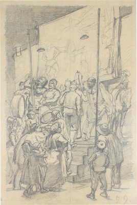 Васнецов Виктор Михайлович. Акробаты (Балаганы в окрестностях Парижа)